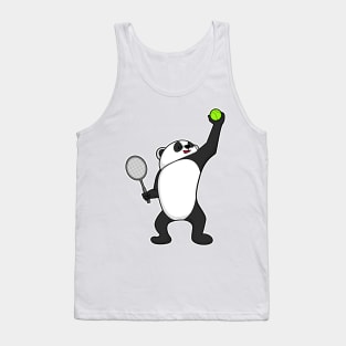 Panda at Tennis with Tennis racket Tank Top